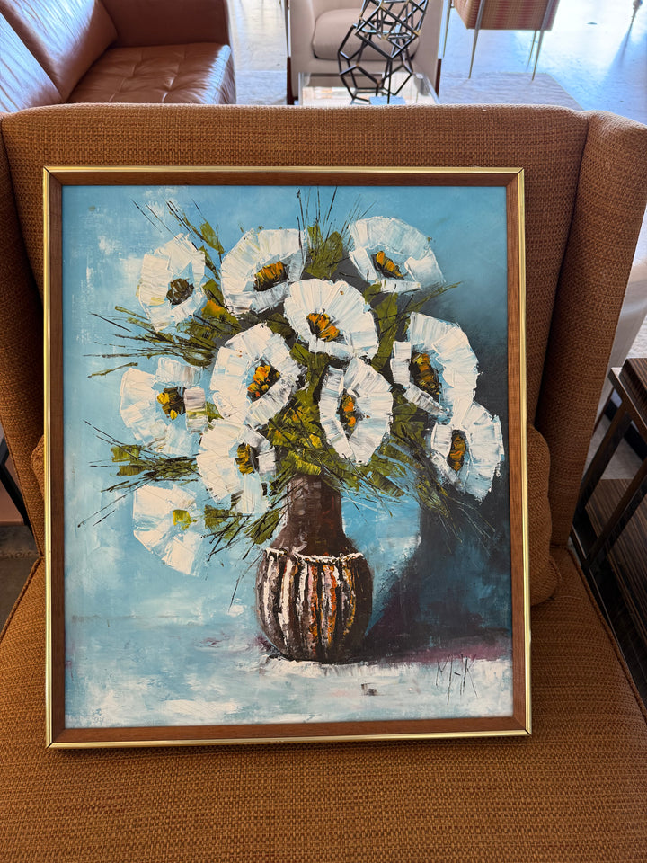 White flower painting