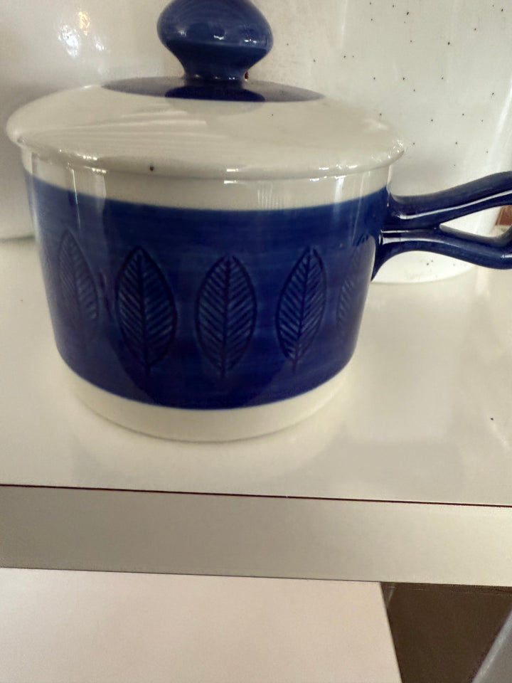 Rorstrand Hertha Bengtsson Koka Blue Bla Bowl Pot With Lid and Handle