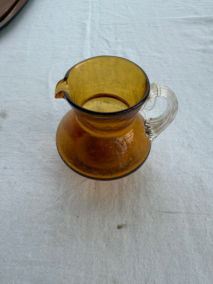 Small Amber crackle vase