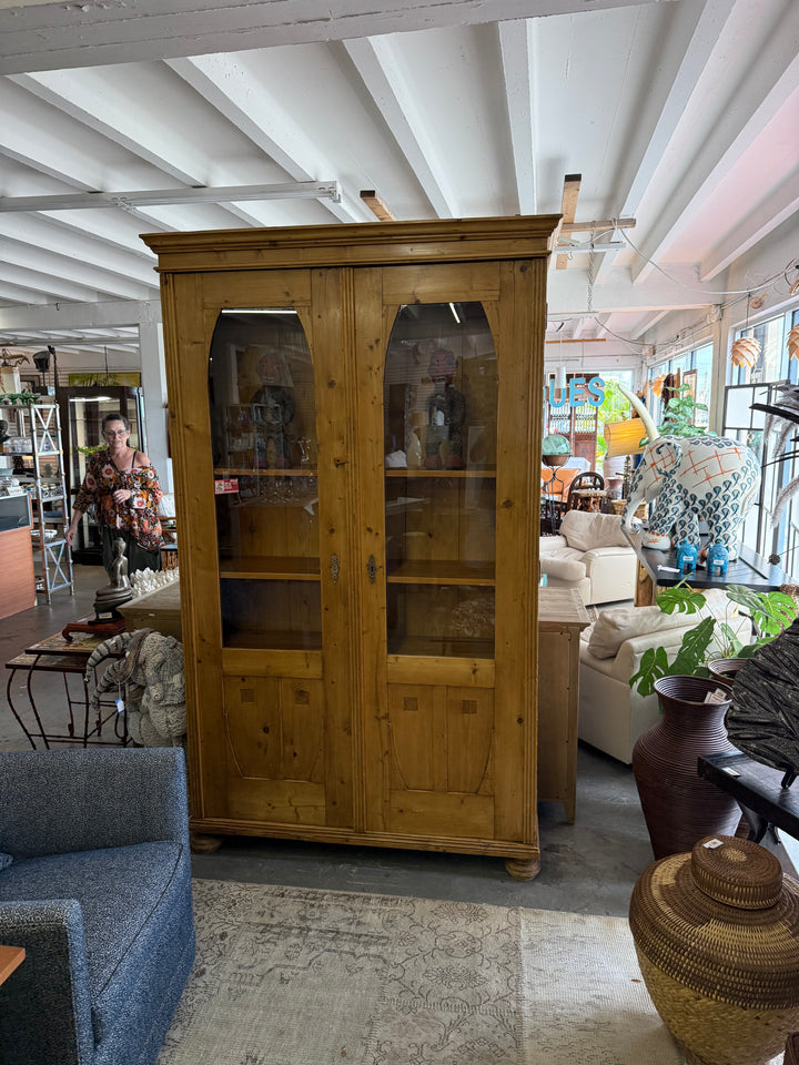 Huge vintage pine cabinet
