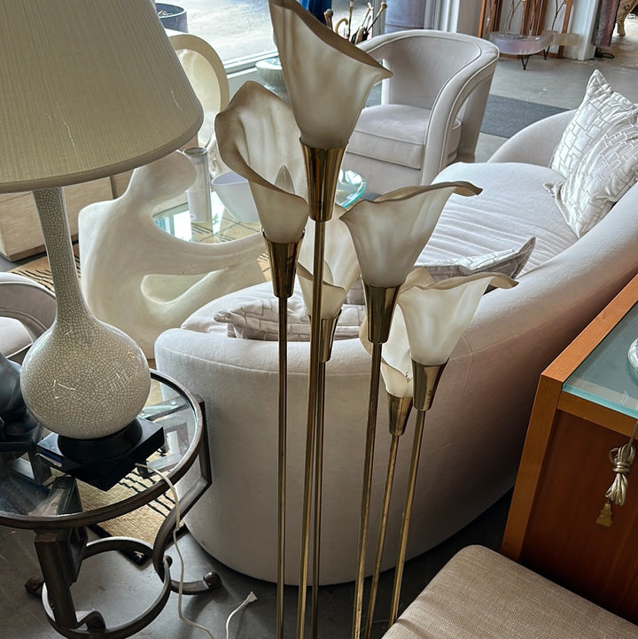 Calla Lily floor lamp As Is