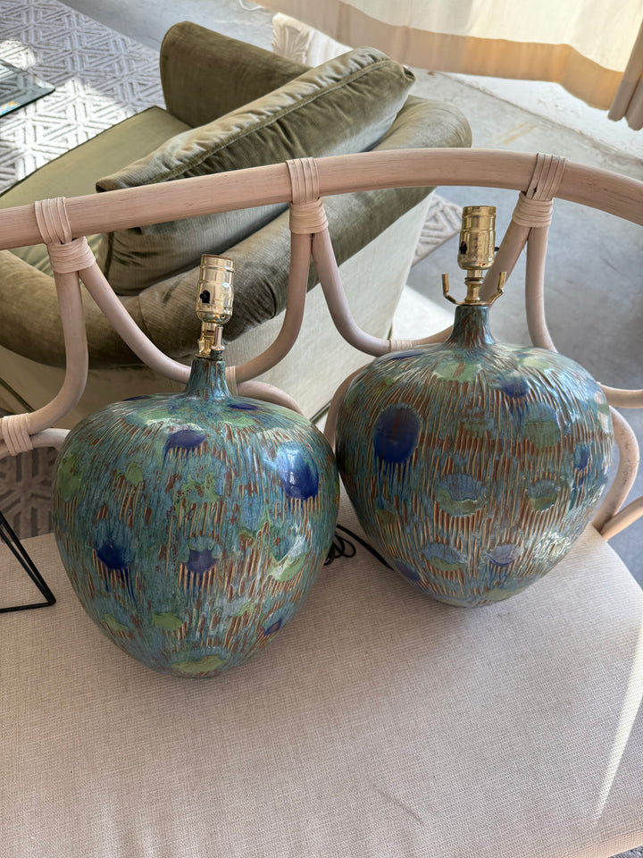 Pr Peacock inspired lamps