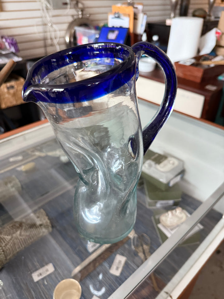 Blue pitcher