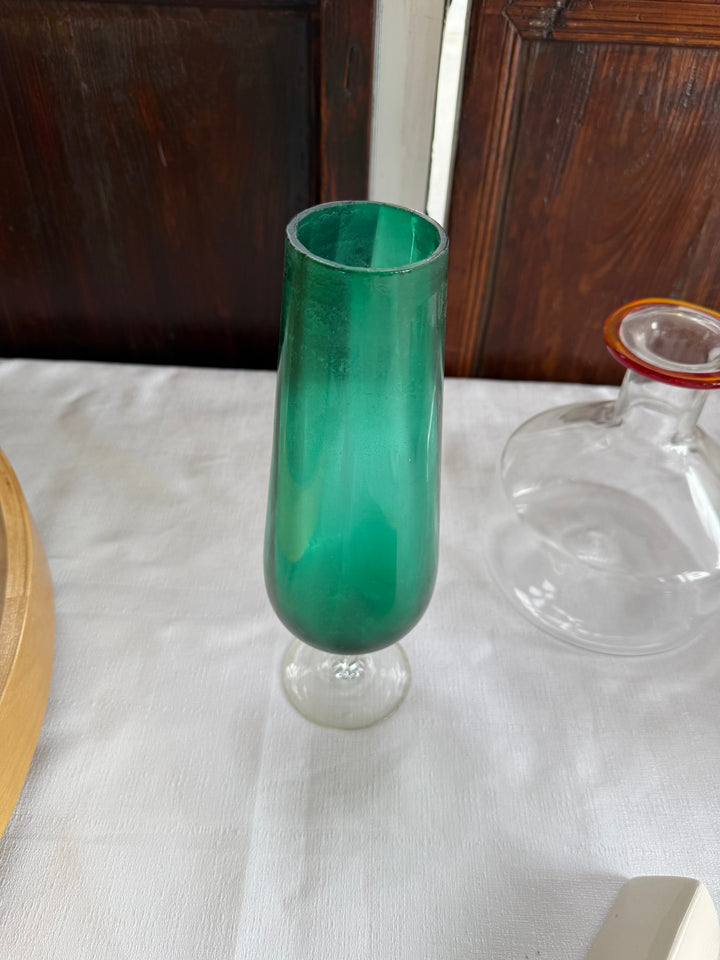 Green vintage vase