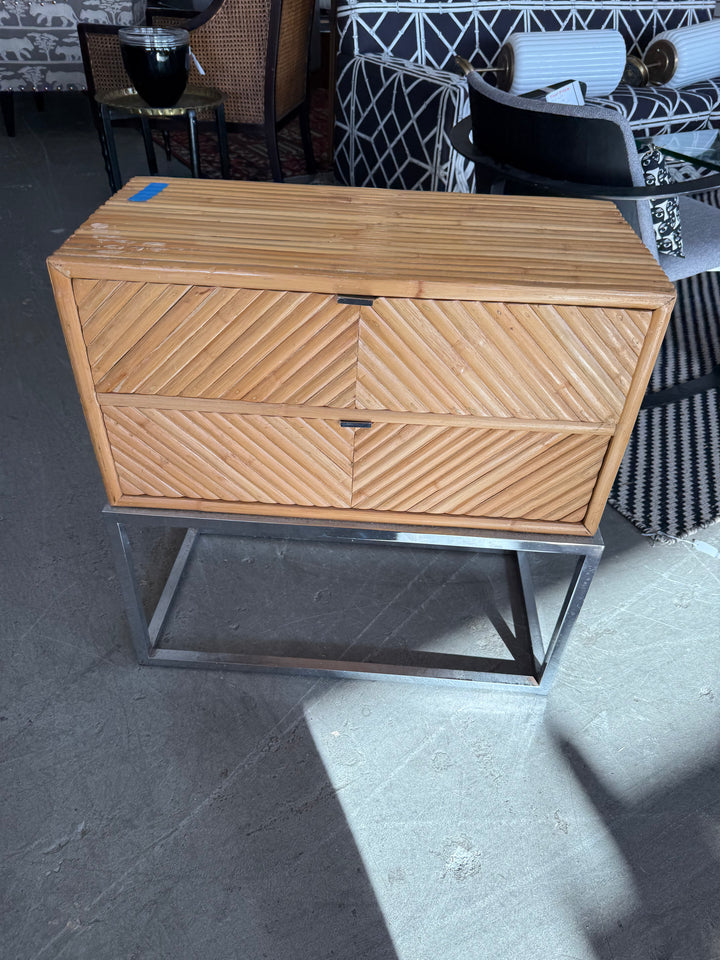 Milo Baughman bamboo side table