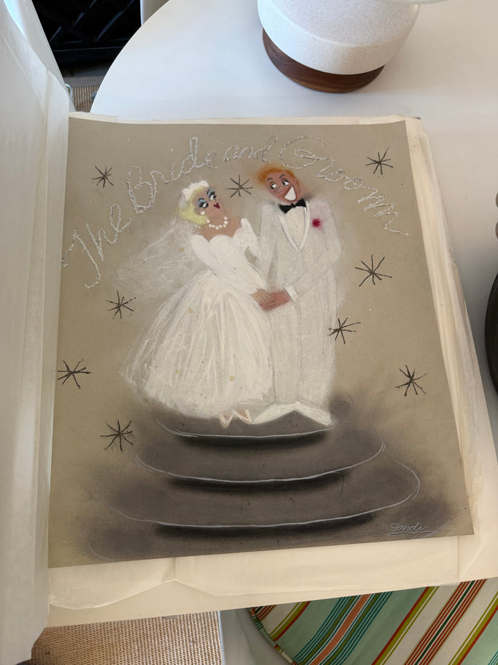Wedding couple art by Randy Stevens