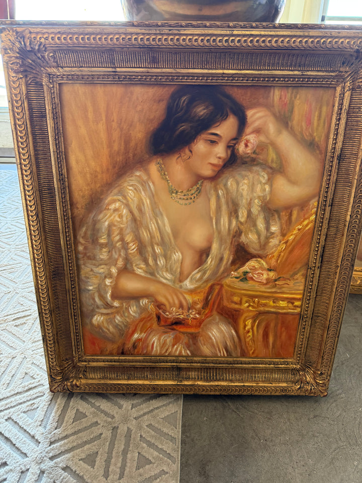 Charming pose of Lady at the vanity table