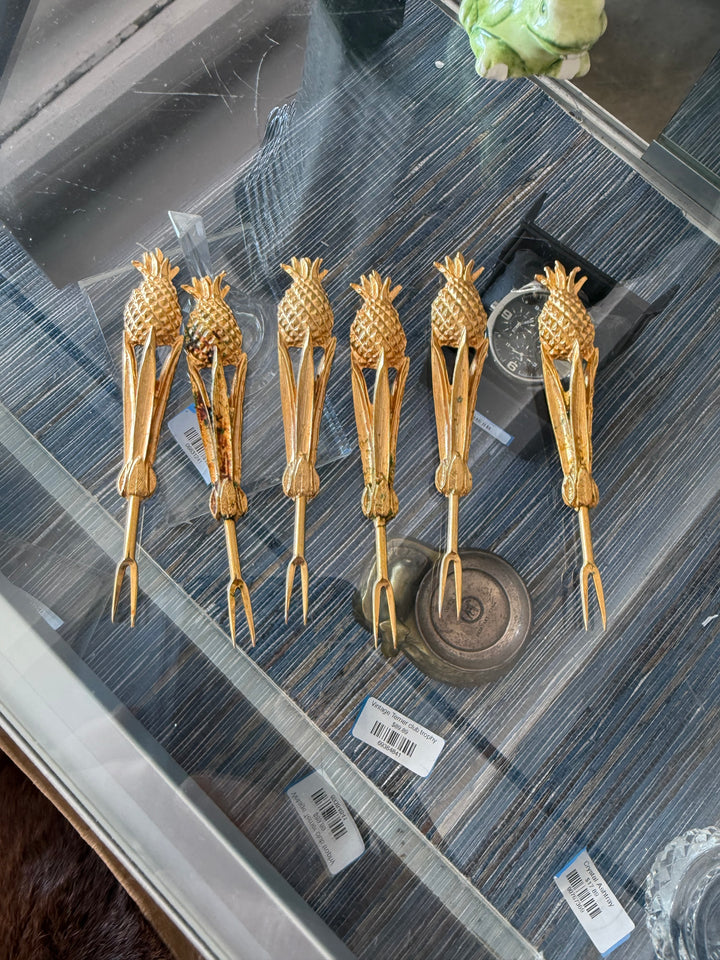 Set/6 pineapple sm forks