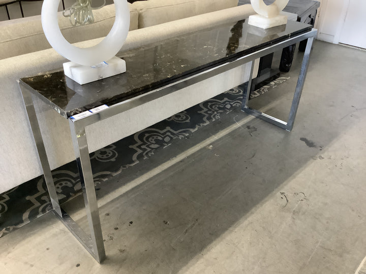 Chrome Marble Console