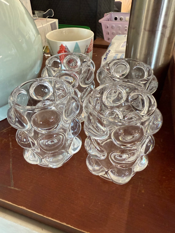 Bubble glass votives