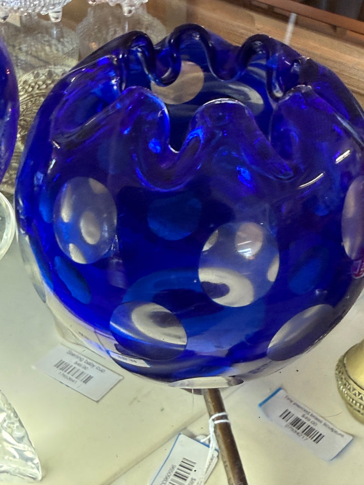 Cobalt dot vase