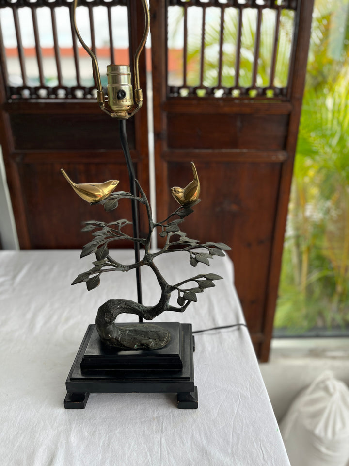Brass bird lamp
