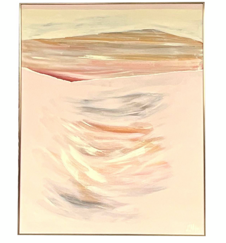 Midcentury Abstract Original Oil Painting Signed Laaks