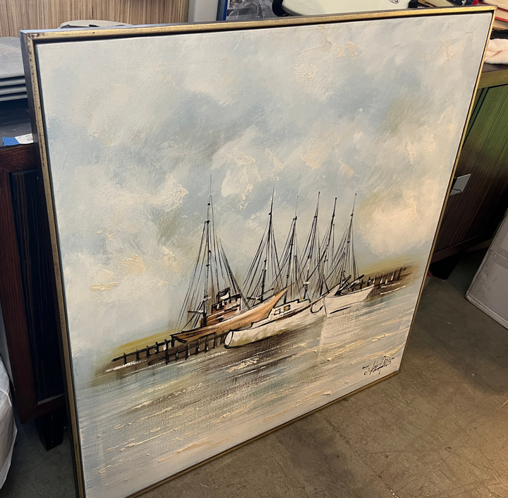 J Keane Orig Art - Sailboats