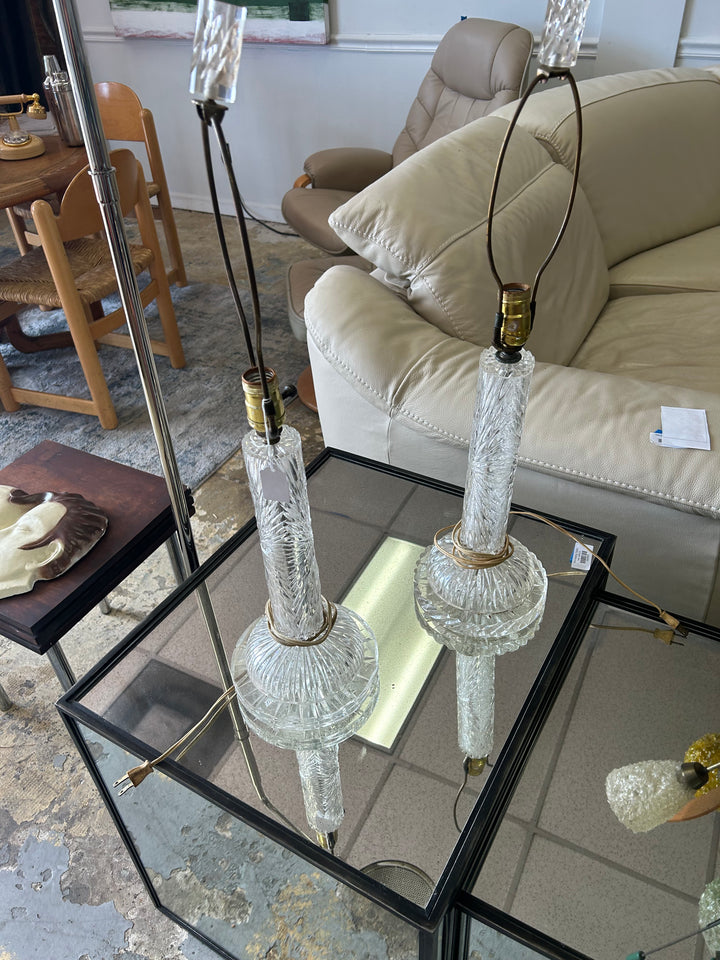 Pair Plastic Lamps