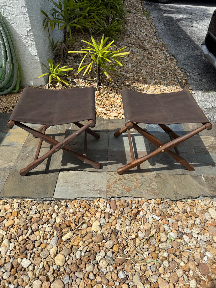 Pr Carl Hansen style folding stools
