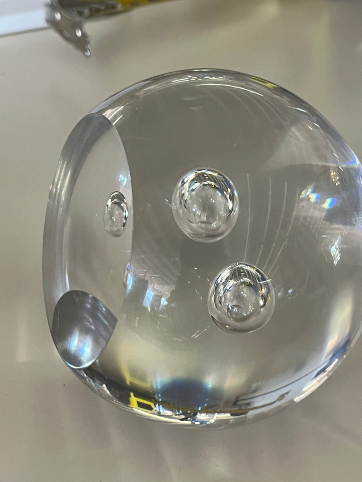 Kosta Boda Signed Art Glass Paperweight by Goran Warff