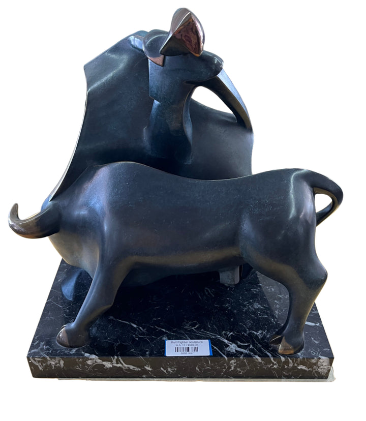 Bull Fighter sculpture by Tony Morey - bronze