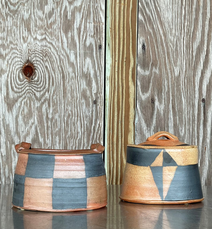 Graphic block pottery