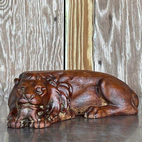 Carved lion
