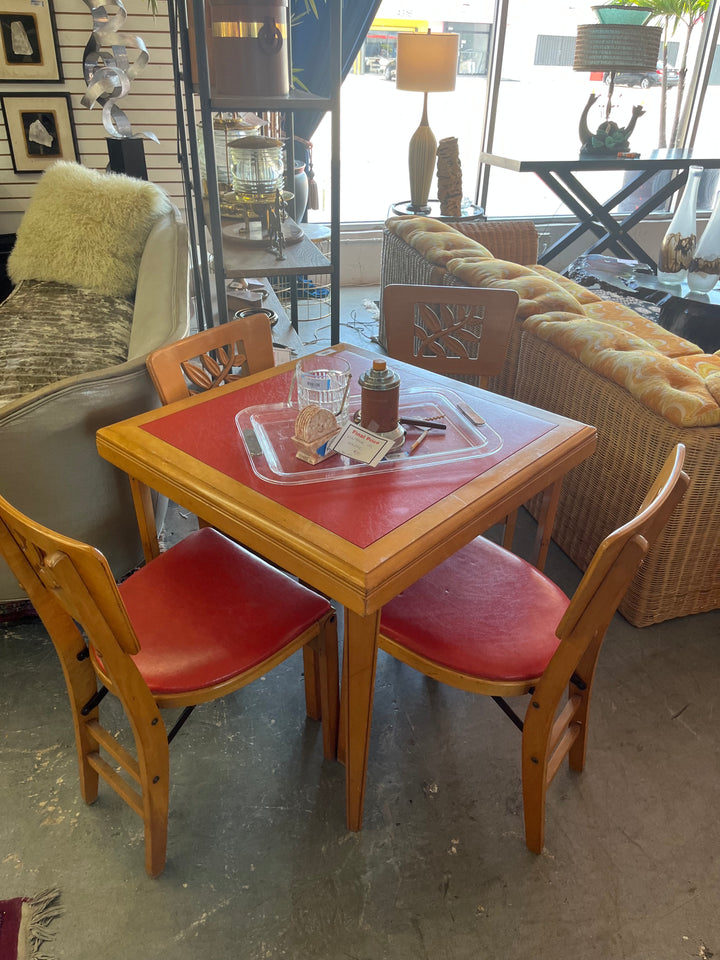 5 Pc. Stakmore Game table & chairs