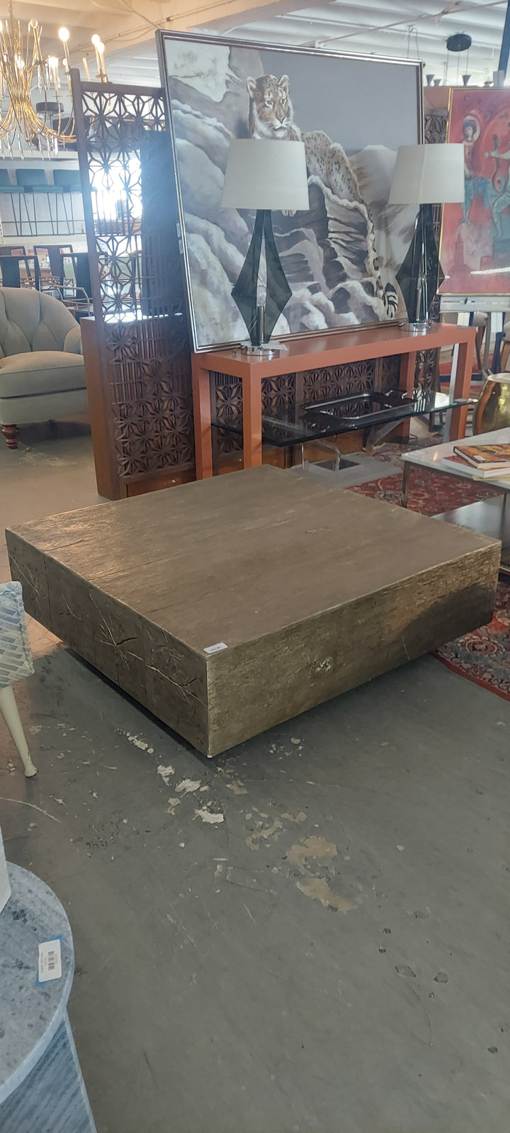 Faux Bois silver Coffeetable