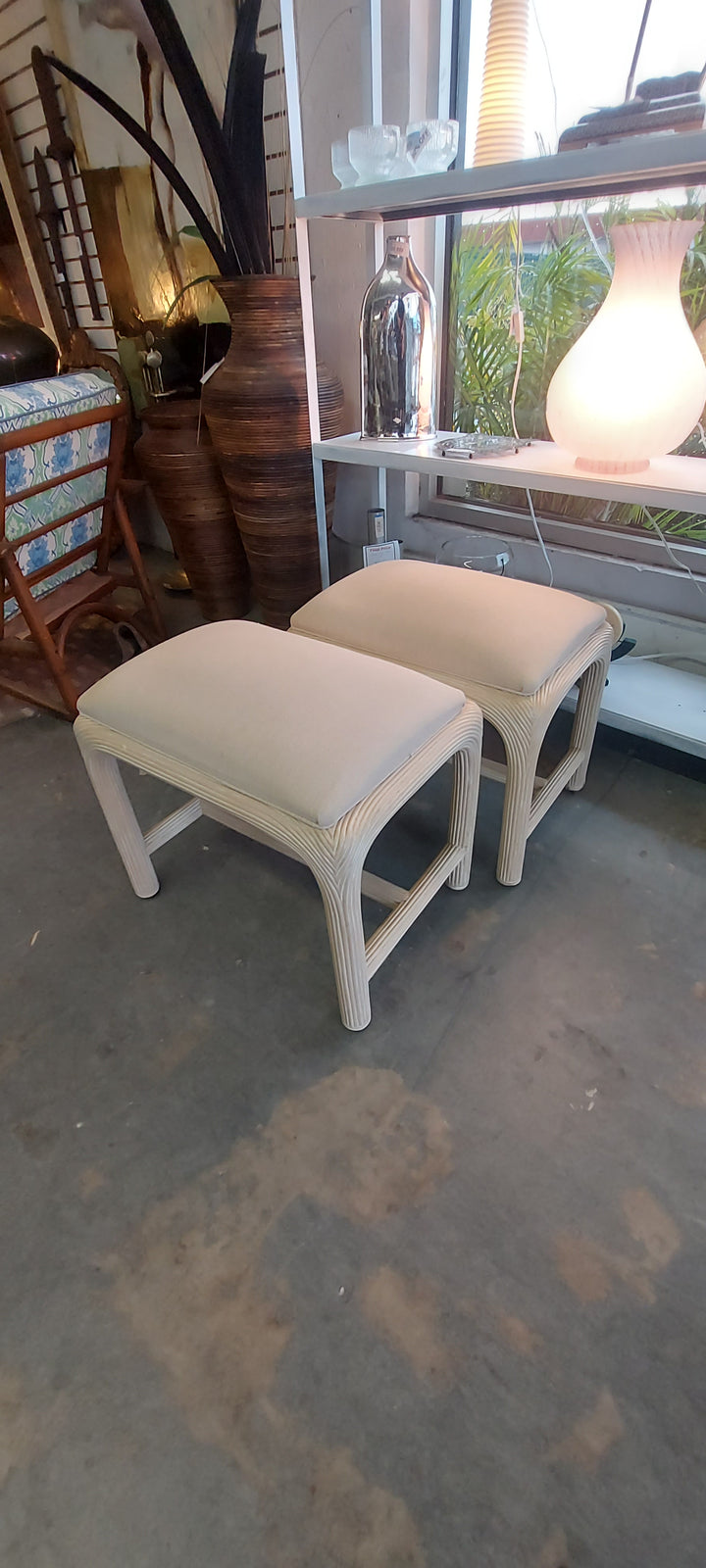 Pr Pencil Reed Ottomans