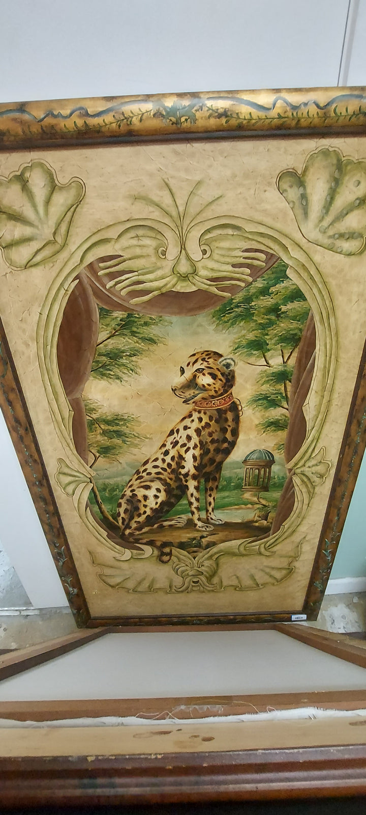 Maitland Smith style Cheetah on board art