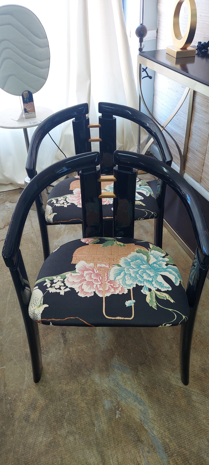 4 Asian Laquer chairs