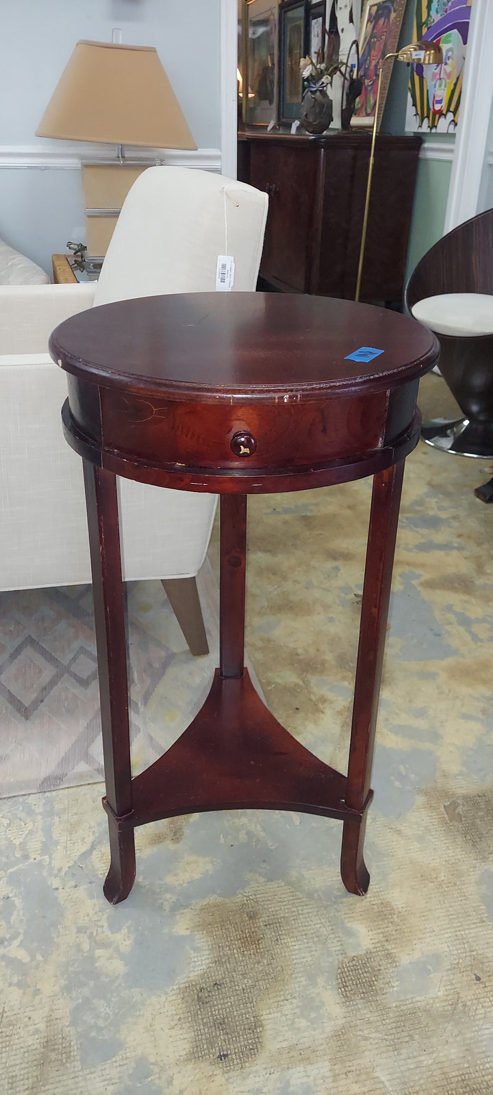 Round Wooden side table (as is)