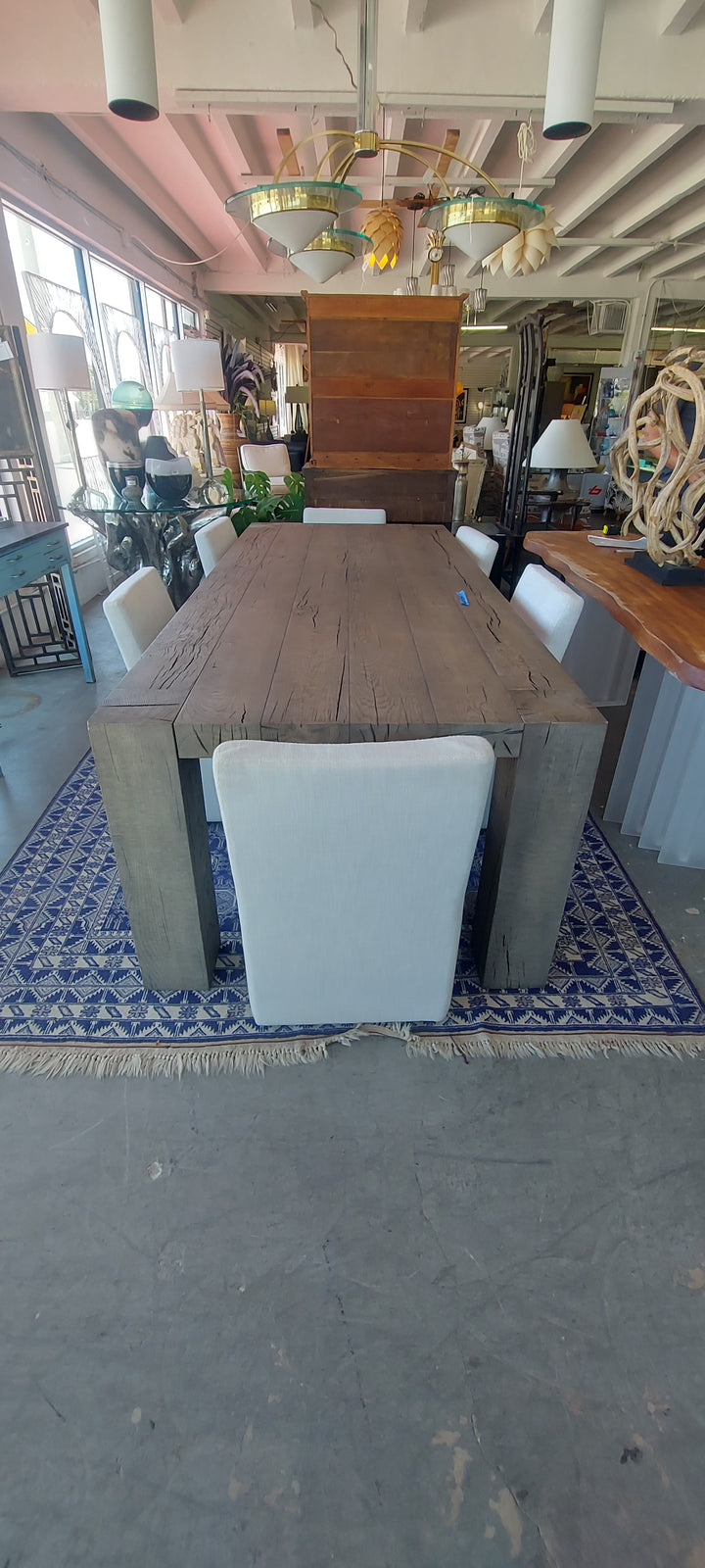 R.H. Dining Table & set of 6 chairs
