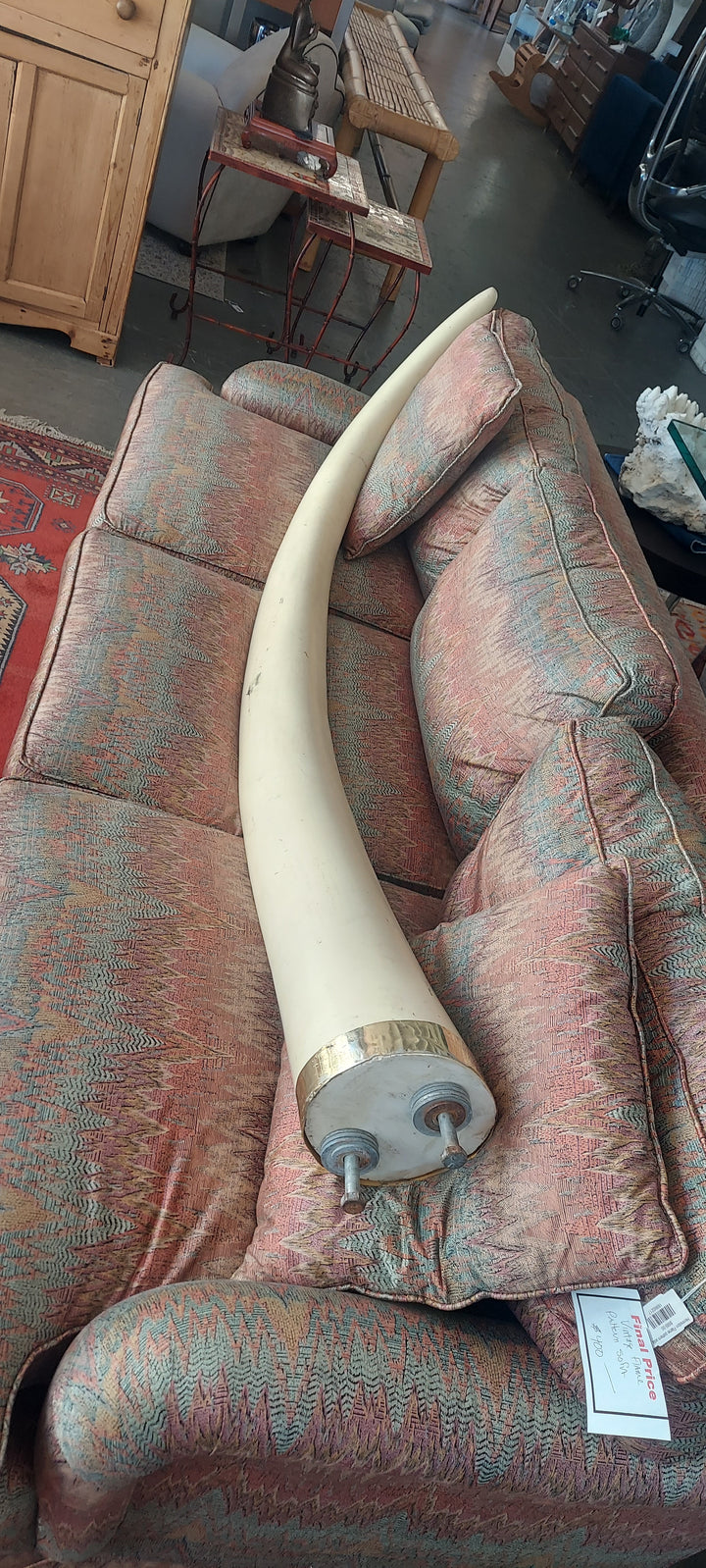 Large Faux Elephant Tusk As is