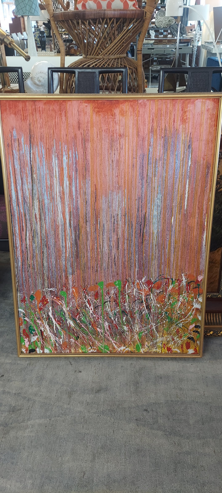 Modern punk/orange/blue abstract