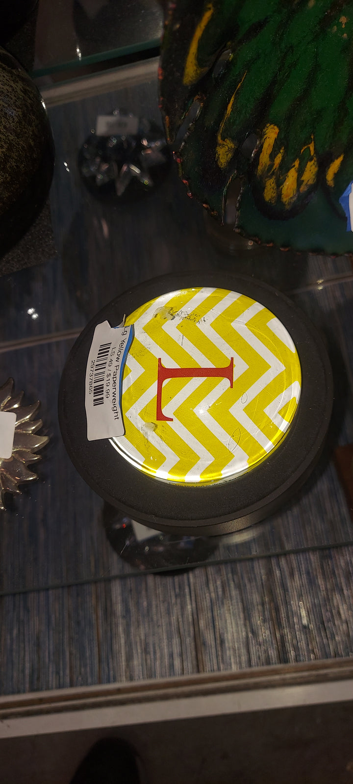 Lg Yellow Paperweight