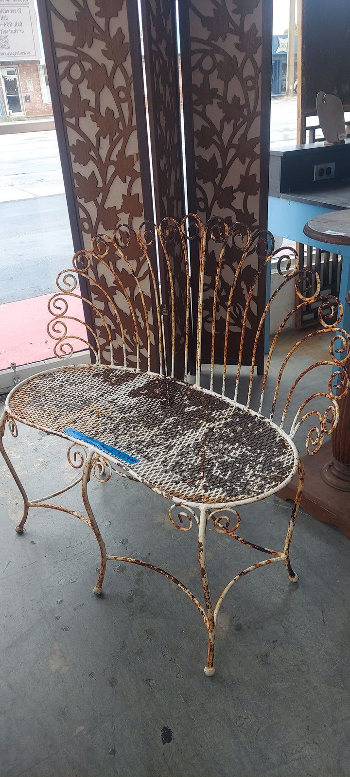 Peacock vintage bench