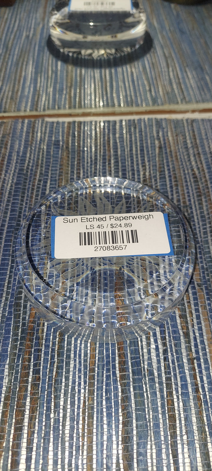 Sun Etched Paperweigh