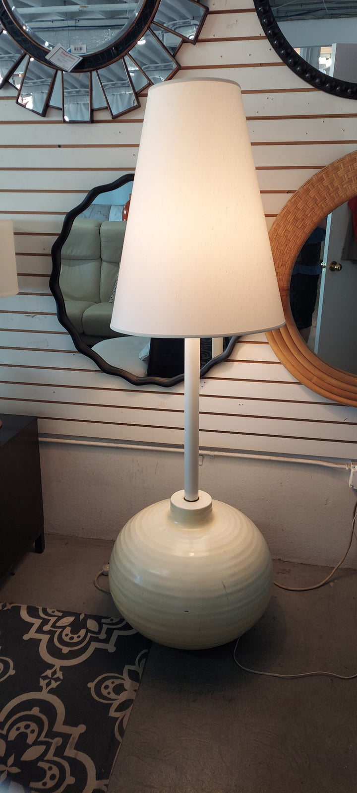 Large ball floor lamp