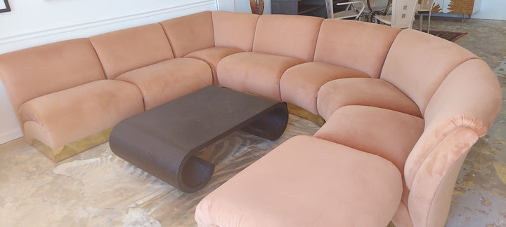 8pc sectional sofa(brass)