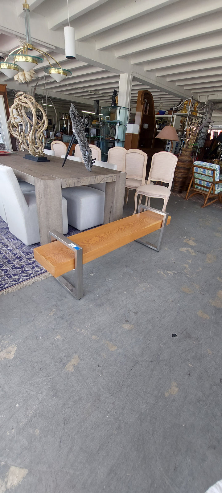 Gus Modern wood steel bench