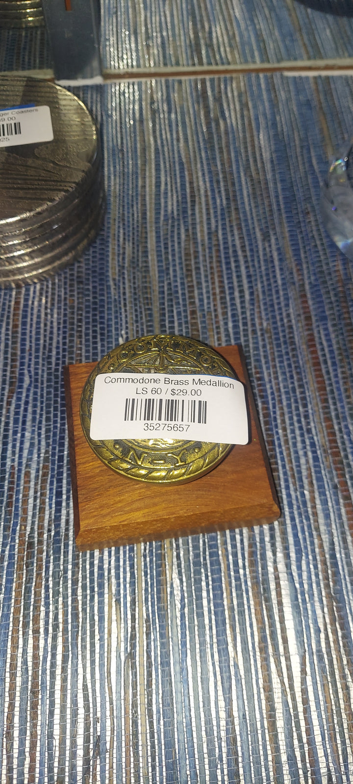 Commodone Brass Medallion