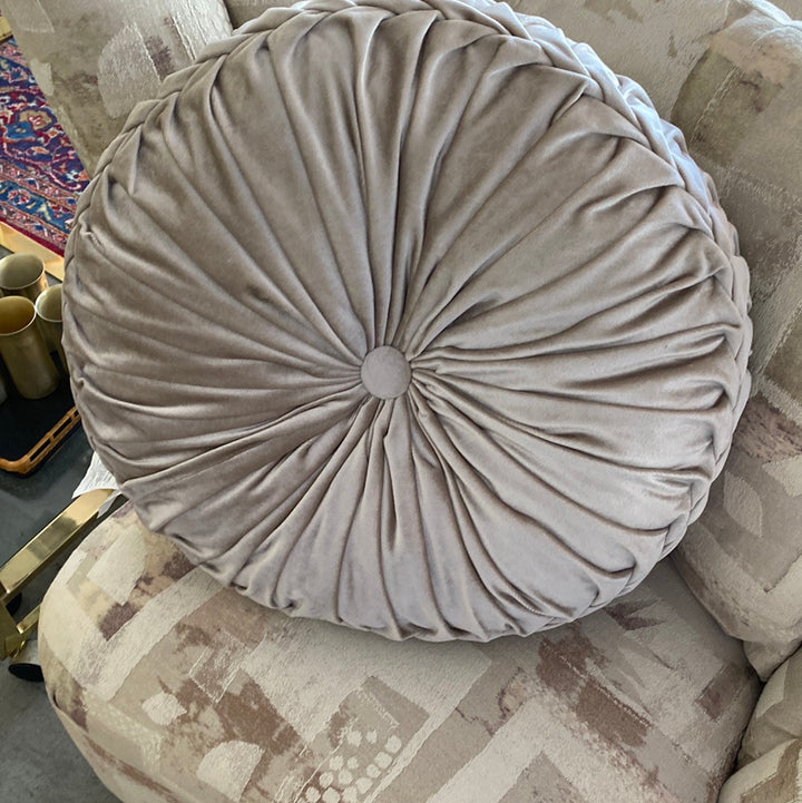 Silver round pillow